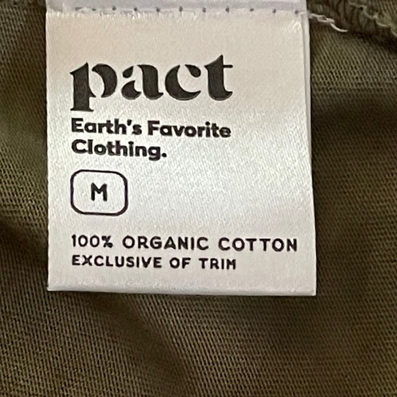 Pact Organic Cotton Tie Waist T-Shirt Dress Green Tie‎ Dye Midi Size M - Picture 5 of 9